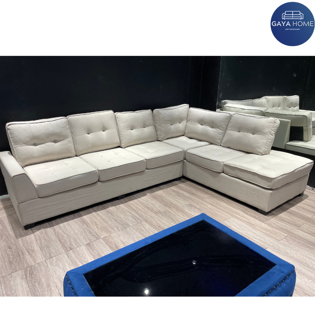 Grayson Corner Sectional Sofa with Storage Ottoman angled view