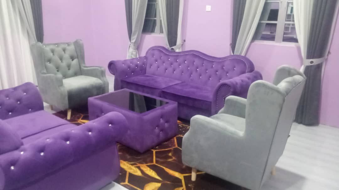 Camelback Sofa Set styled interior view