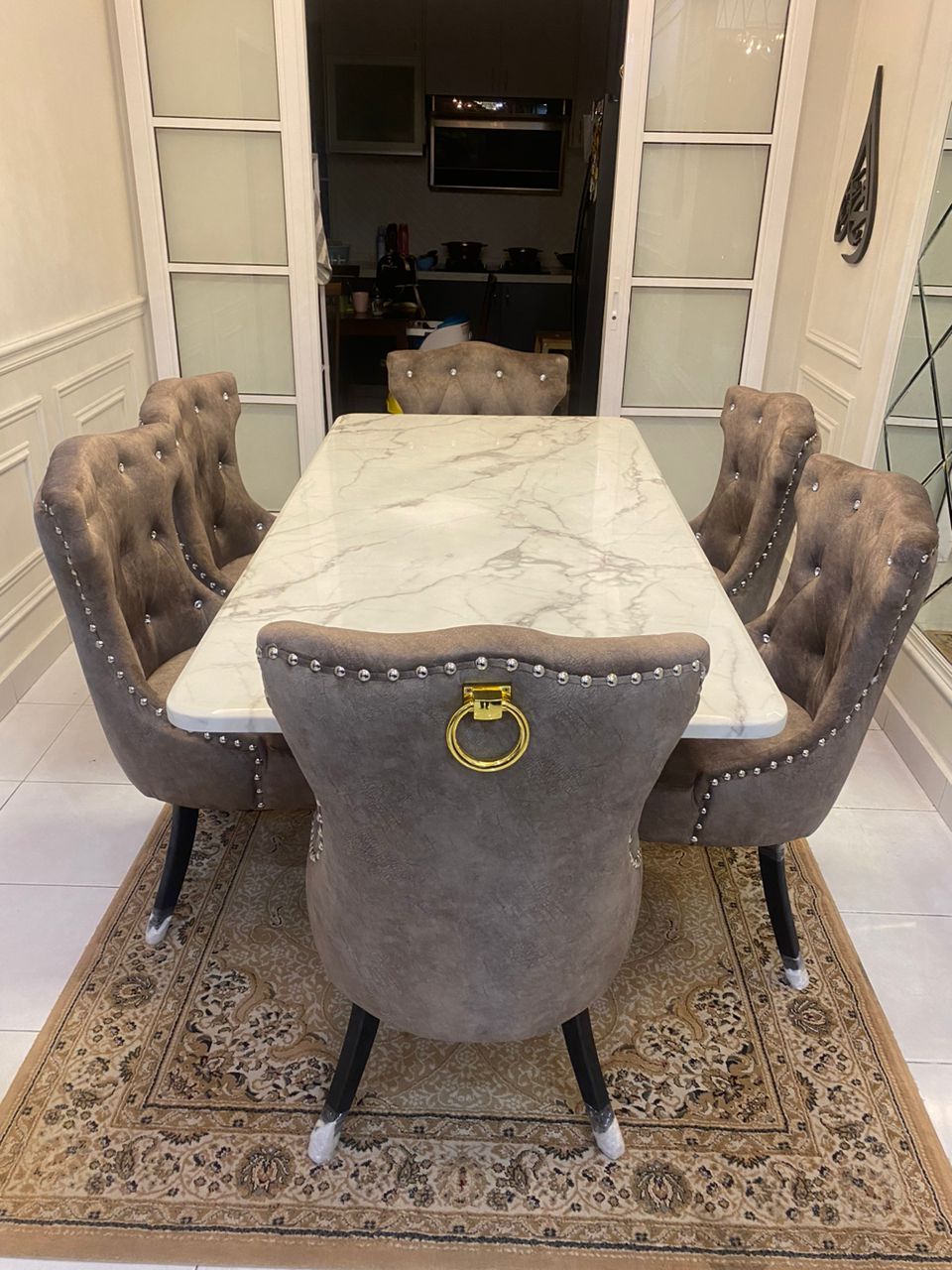 Helana Marble Dining Set gallery photo