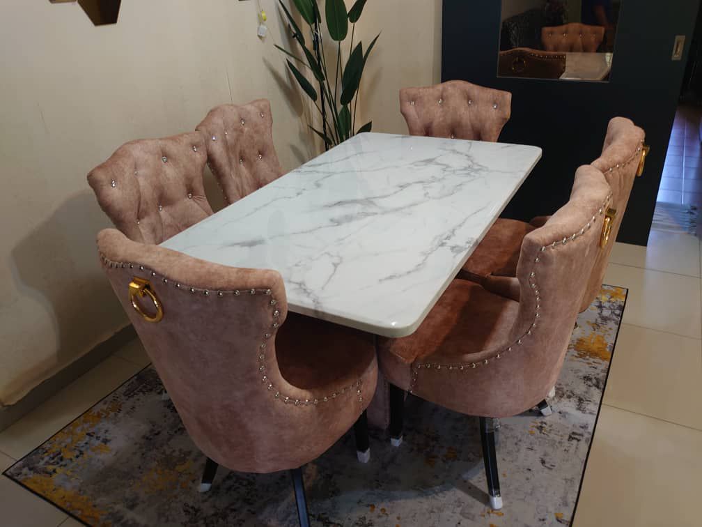 Helana Marble Dining Set gallery photo