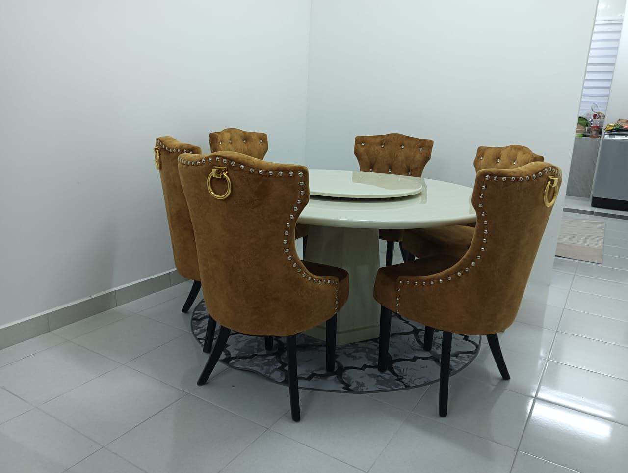 Helana Marble Dining Set gallery photo