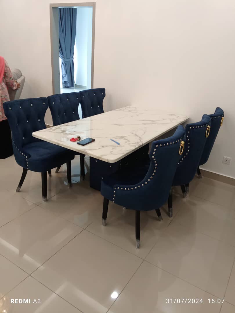 Butterfly marble dining set home gallery photo alternate view