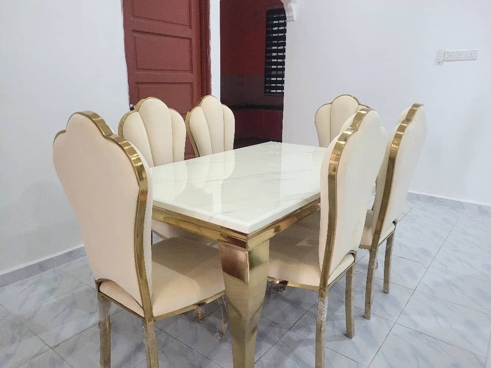 Mermaid Marble Dining Set gallery photo