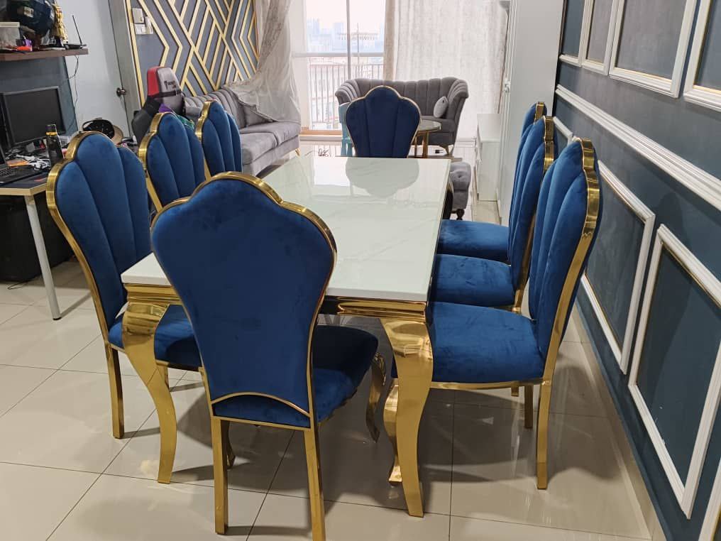 Mermaid Marble Dining Set gallery photo