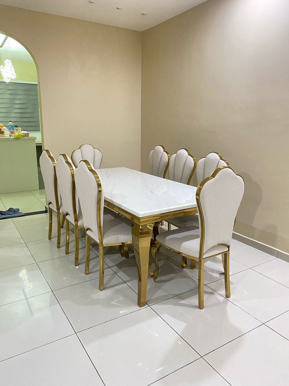 Mermaid Marble Dining Set gallery photo