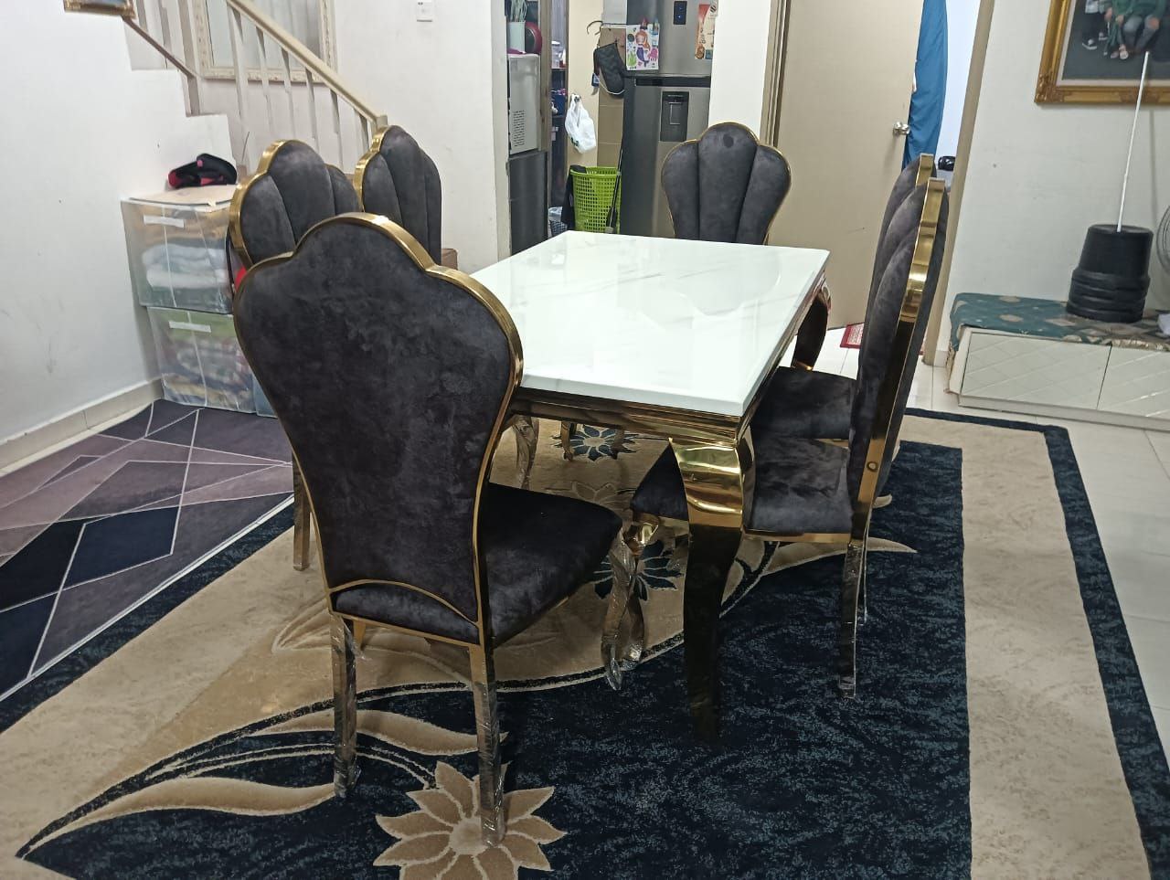 Mermaid Marble Dining Set gallery photo