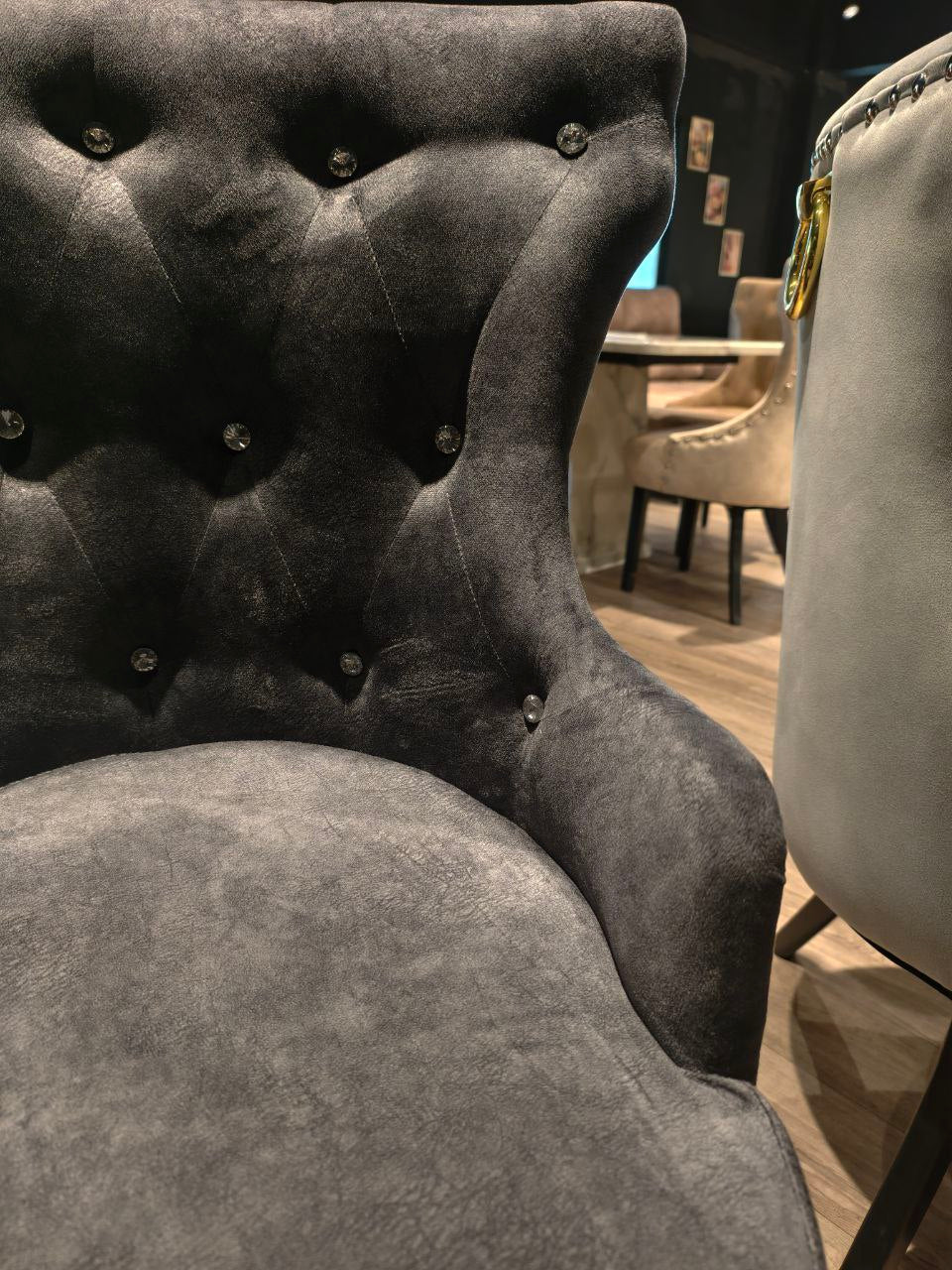 King Butterfly Dining Chair angled room view