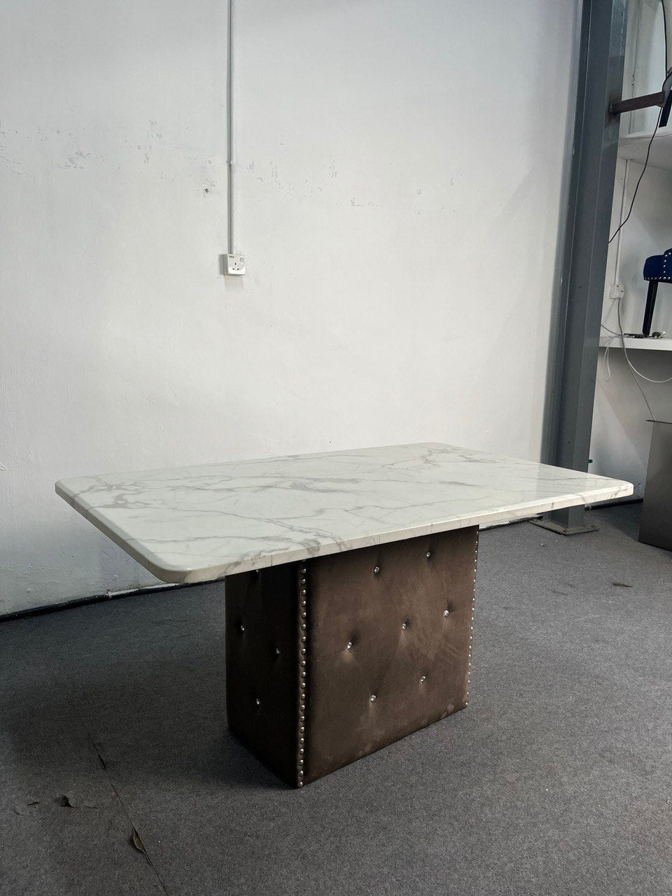 Chesterfield Marble Dining Table styled interior view