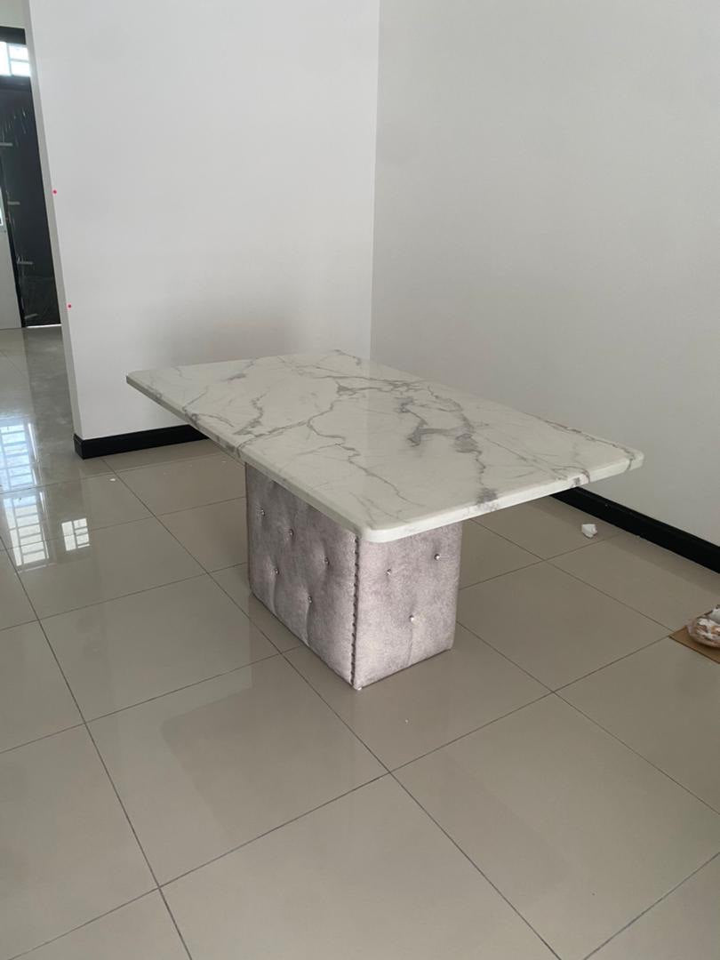 Chesterfield Marble Dining Table angled room view