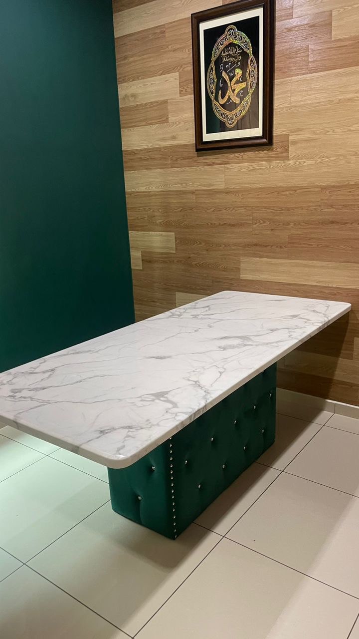 Chesterfield Marble Dining Table living room view