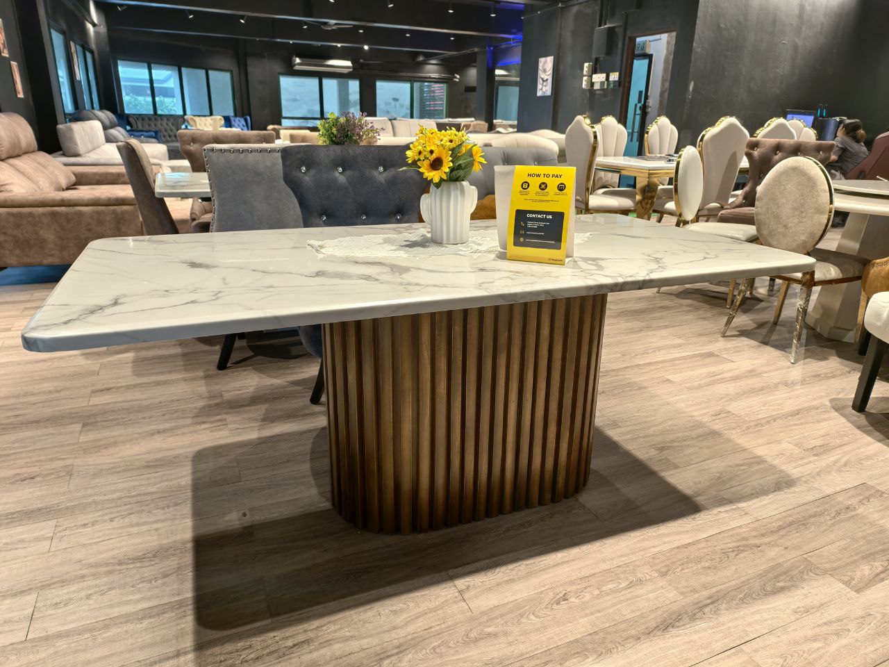 Poko Marble Dining Table lifestyle image