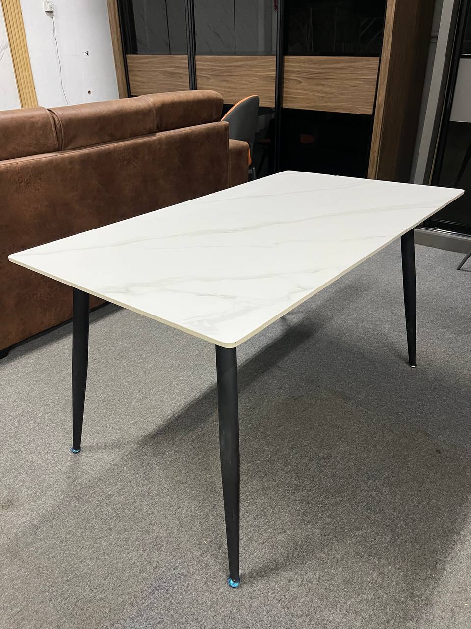 Ceramic Dining Table with Metal Legs lifestyle image