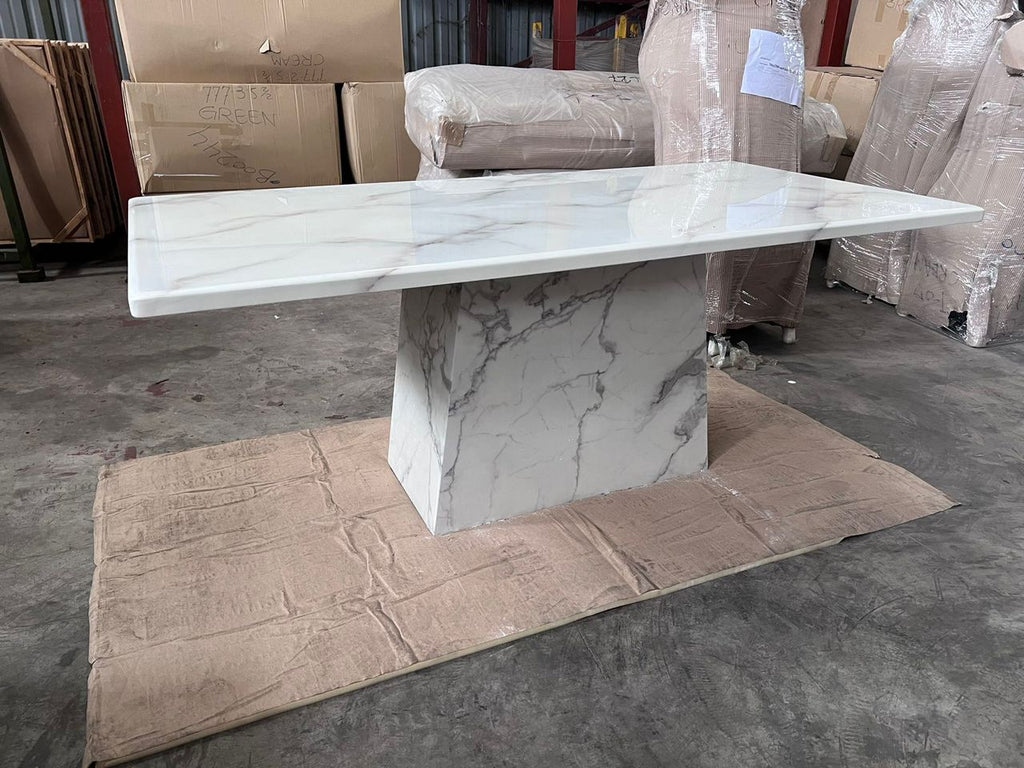 CT01 Full Marble Dining Table living room view