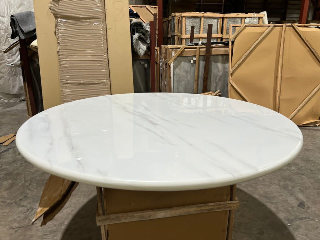 Marble dining table lifestyle image