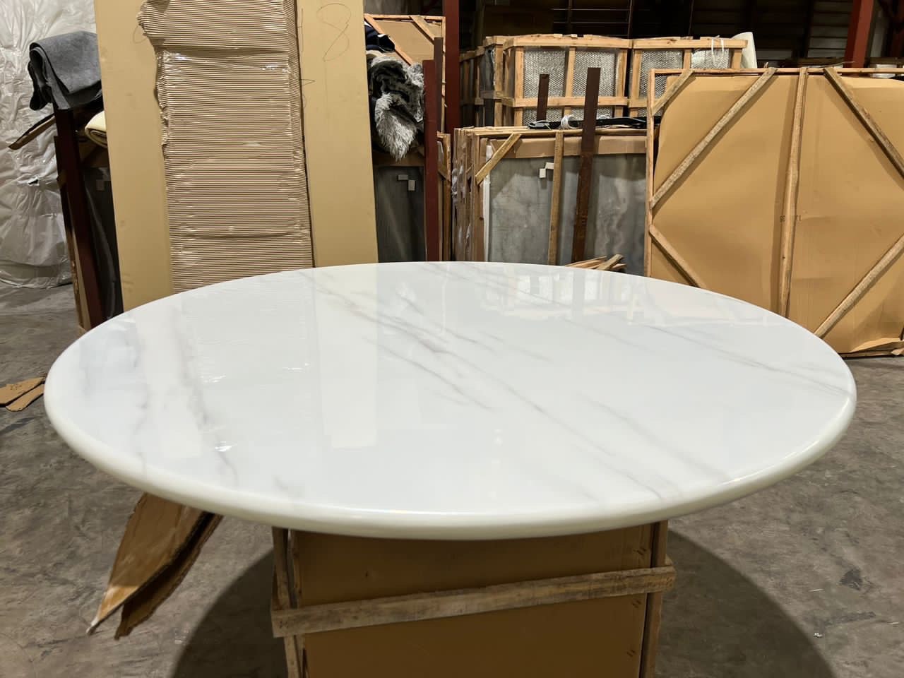 Marble dining table lifestyle image