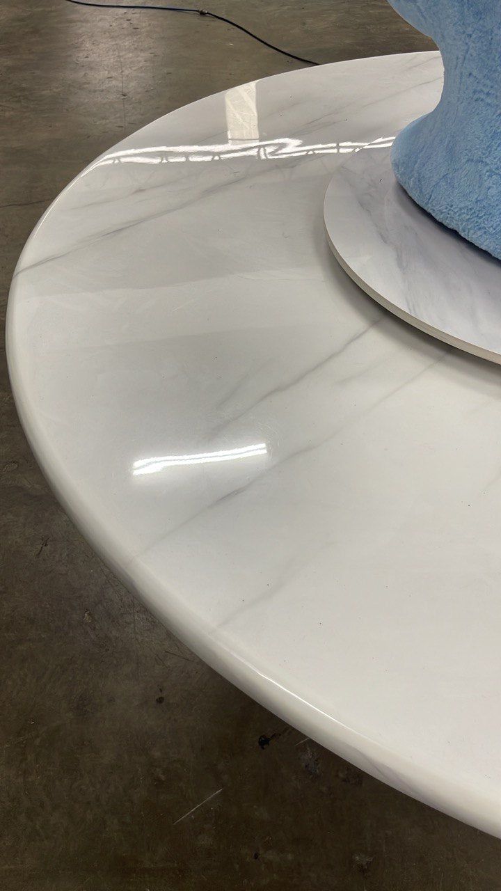 Marble dining table lifestyle image