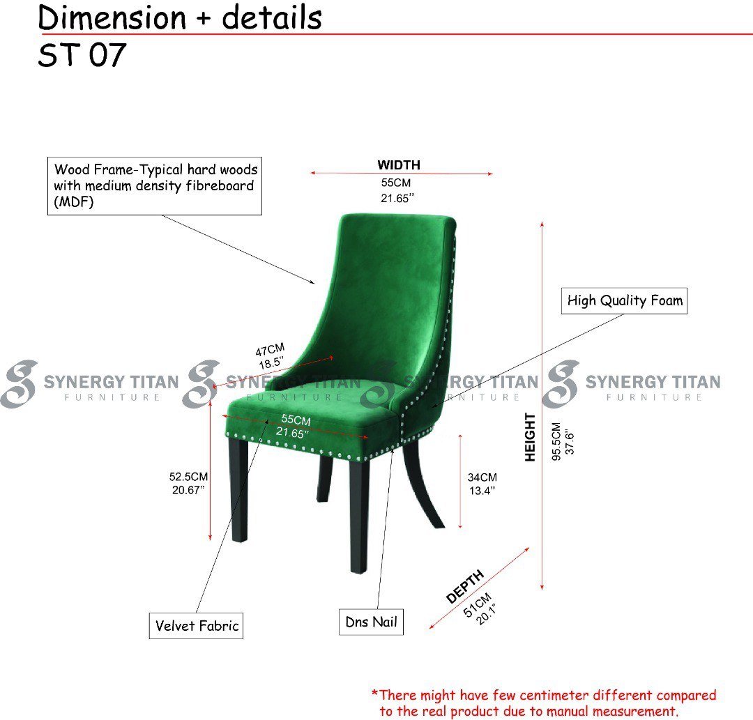 Classic Premium Dining Chair angled room view