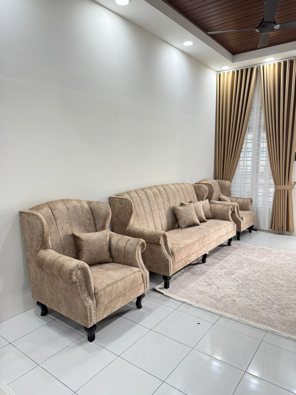 Ella Wing Chair styled interior view