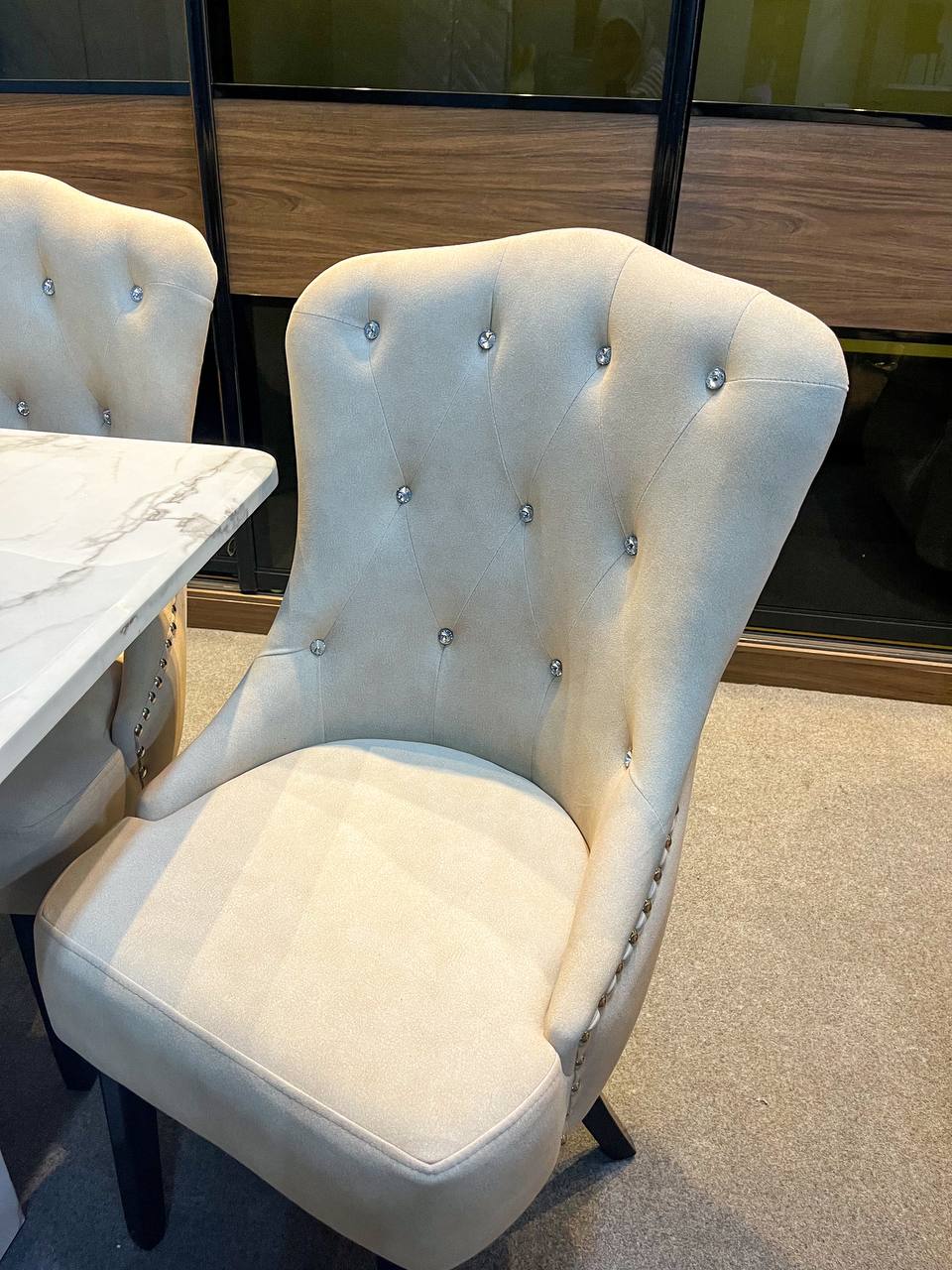 Modern Shell Dining Set styled interior view