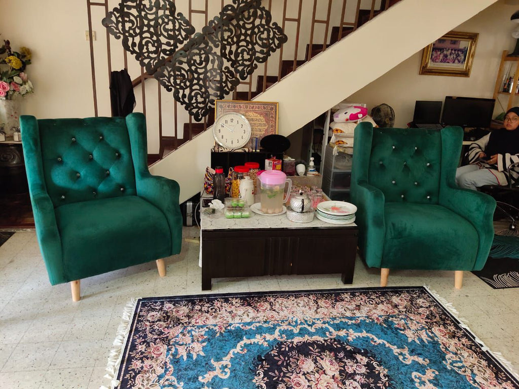 Classic Wing Chair styled interior view
