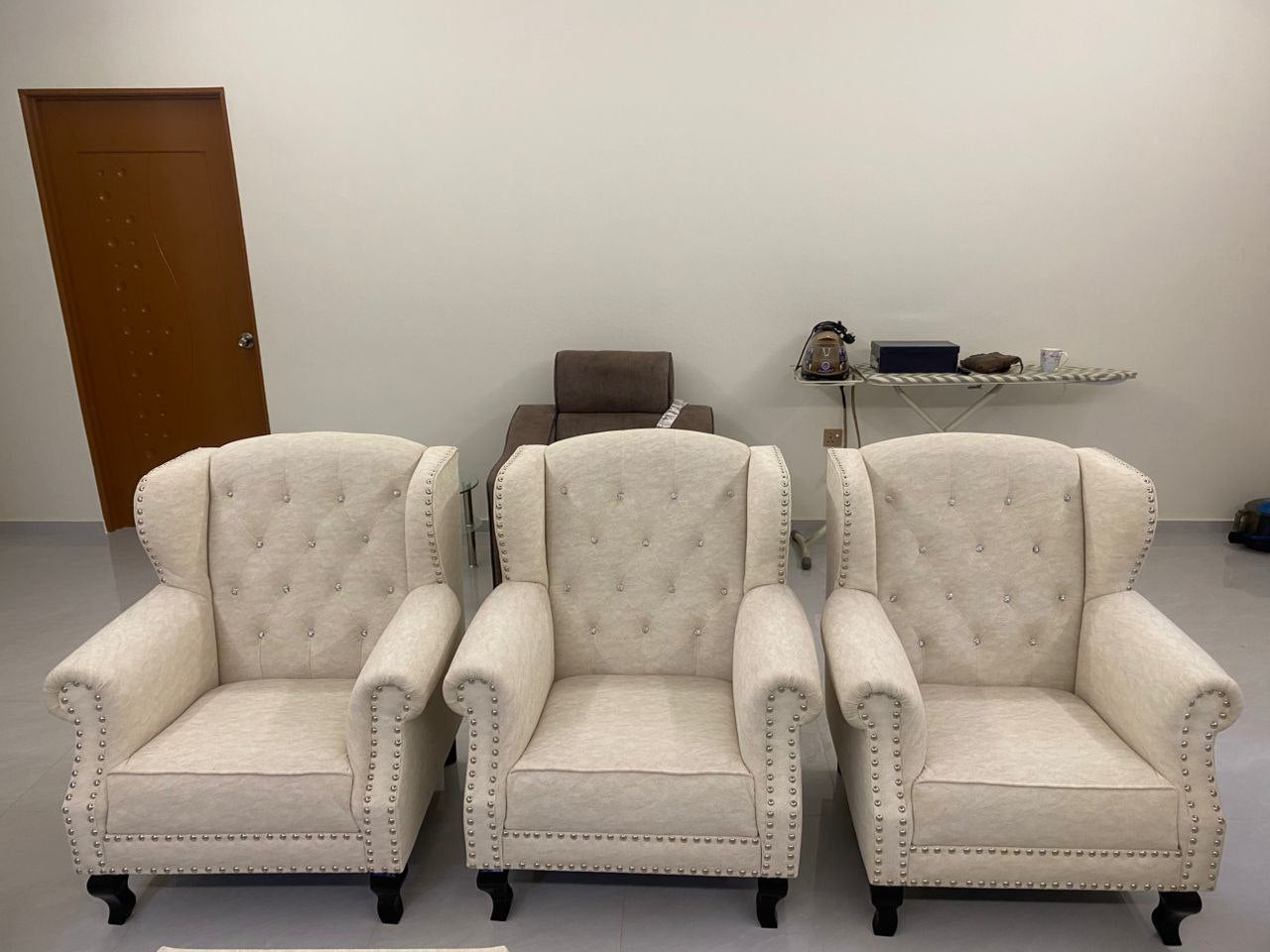 Chedana Chesterfield Wing Chair living room view